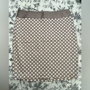 The Limited Taupe and White Polka Dot Skirt Size 10